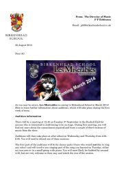 Les Miserables - Birkenhead School