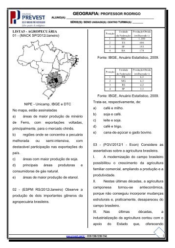 NIPE - Unicamp, IBGE e DTC No mapa, estÃ£o assinaladas a) Ã¡reas ...