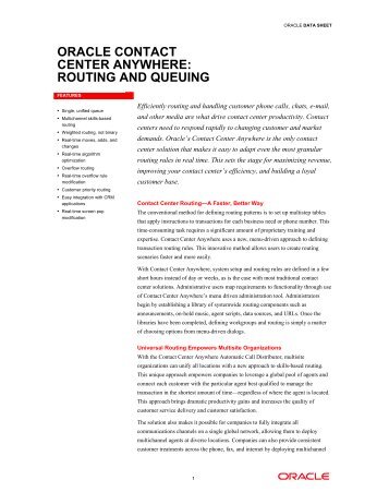 oracle contact center anywhere: routing and queuing - QPC