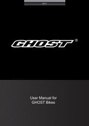 User Manual for GHOST Bikes