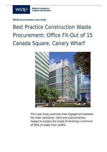 Best Practice Construction Waste Procurement: Office Fit-Out ... - Wrap