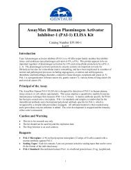 AssayMax Human Plasminogen Activator Inhibitor-1 (PAI-1 ... - Bioxys