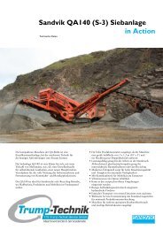 Sandvik QA140 (S-3) Siebanlage in Action - TTS Trump Technik ...