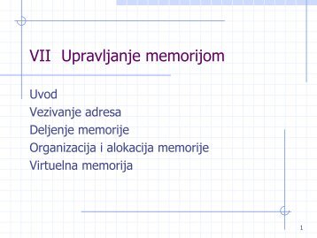 7. Predavanje - VTS NS