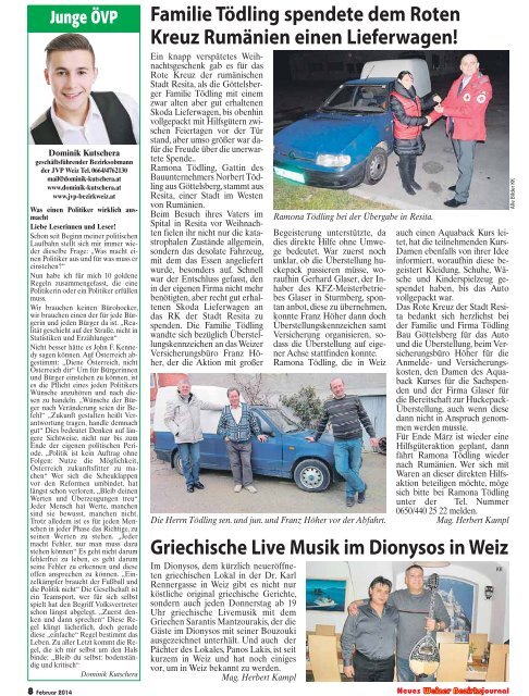 ERNST MOLDEN | WILLI RESETARITS - Neues Weizer Bezirksjournal