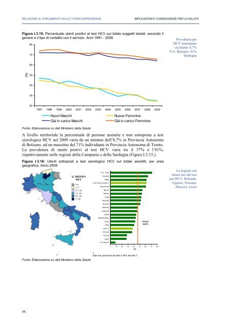 La Relazione 2010 - Dipartimento per le politiche antidroga