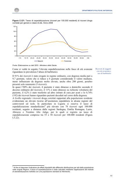 La Relazione 2010 - Dipartimento per le politiche antidroga