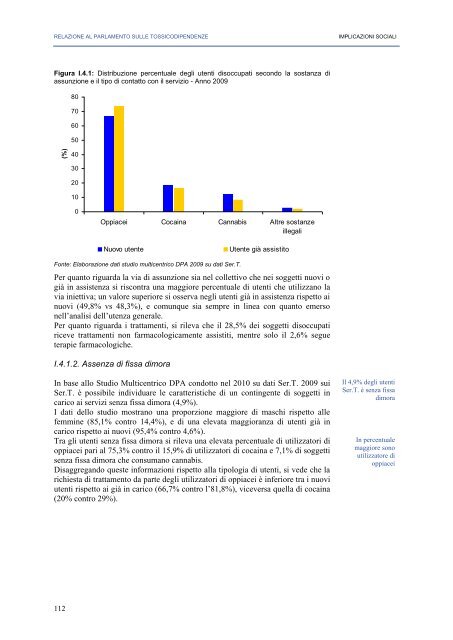 La Relazione 2010 - Dipartimento per le politiche antidroga