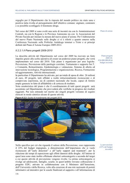 La Relazione 2010 - Dipartimento per le politiche antidroga