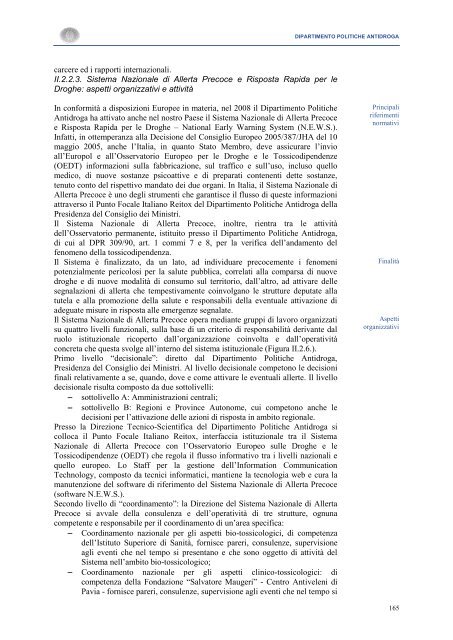 La Relazione 2010 - Dipartimento per le politiche antidroga