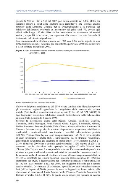 La Relazione 2010 - Dipartimento per le politiche antidroga