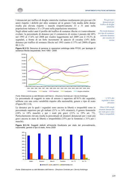 La Relazione 2010 - Dipartimento per le politiche antidroga