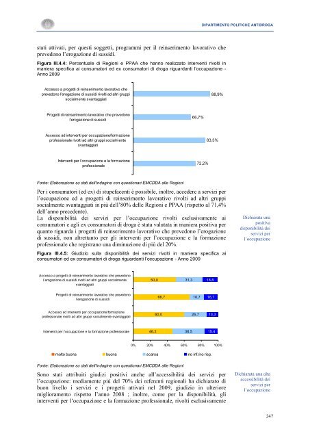 La Relazione 2010 - Dipartimento per le politiche antidroga