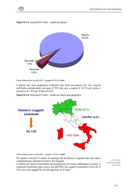 La Relazione 2010 - Dipartimento per le politiche antidroga