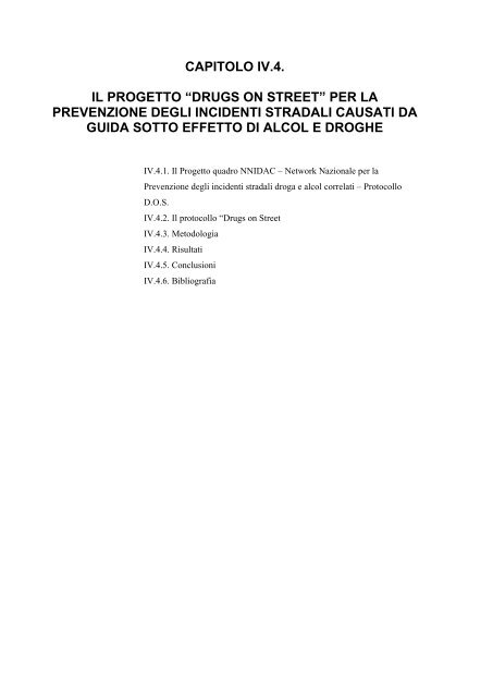 La Relazione 2010 - Dipartimento per le politiche antidroga