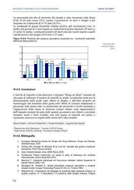 La Relazione 2010 - Dipartimento per le politiche antidroga