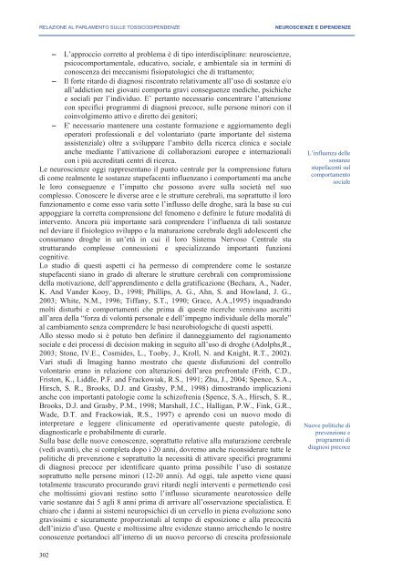 La Relazione 2010 - Dipartimento per le politiche antidroga