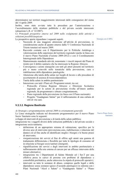 La Relazione 2010 - Dipartimento per le politiche antidroga