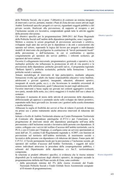 La Relazione 2010 - Dipartimento per le politiche antidroga