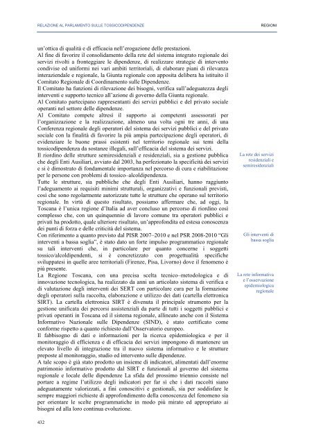 La Relazione 2010 - Dipartimento per le politiche antidroga