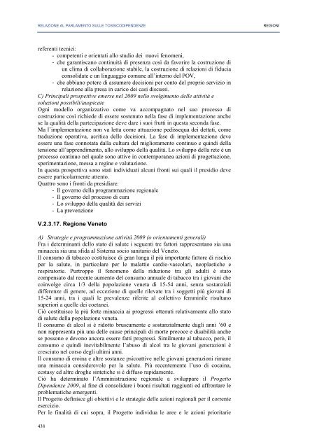 La Relazione 2010 - Dipartimento per le politiche antidroga