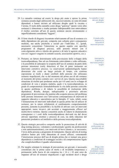 La Relazione 2010 - Dipartimento per le politiche antidroga