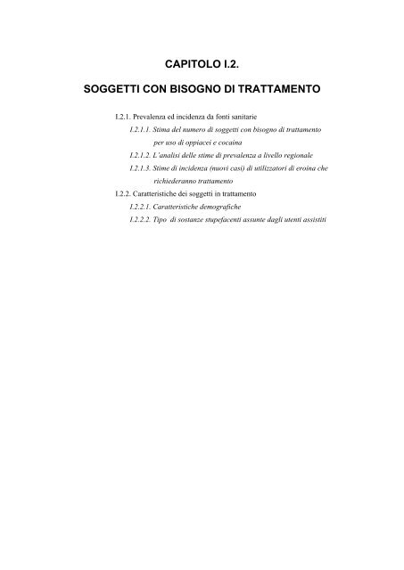 La Relazione 2010 - Dipartimento per le politiche antidroga