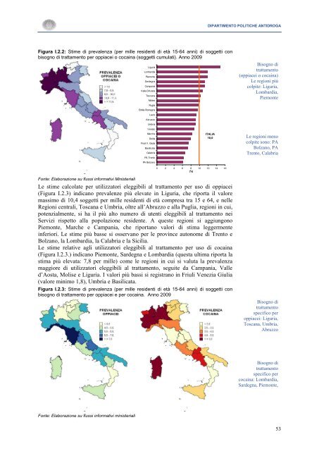 La Relazione 2010 - Dipartimento per le politiche antidroga