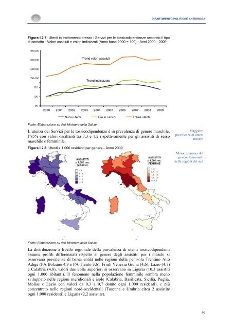 La Relazione 2010 - Dipartimento per le politiche antidroga