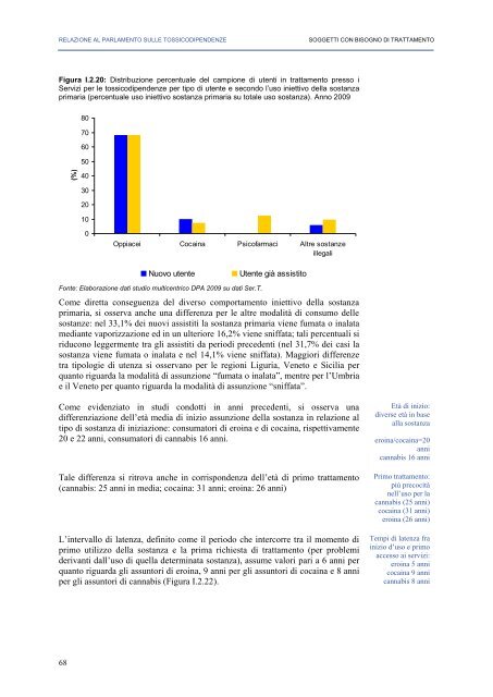 La Relazione 2010 - Dipartimento per le politiche antidroga