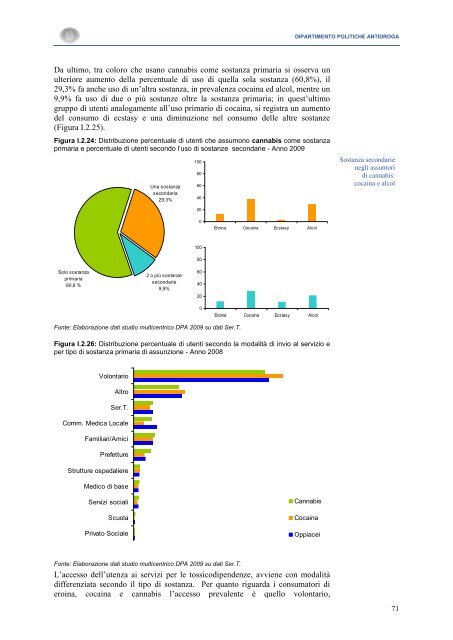 La Relazione 2010 - Dipartimento per le politiche antidroga