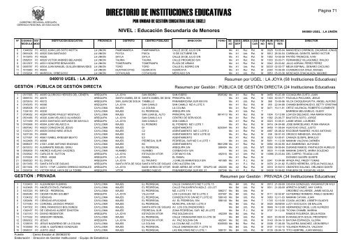 direcciÃ³n de gestiÃ³n institucional equipo estadÃ­stica - Gerencia ...