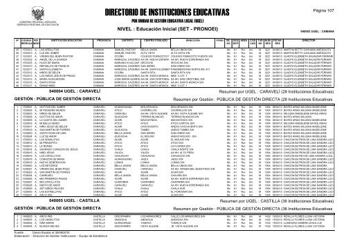 direcciÃ³n de gestiÃ³n institucional equipo estadÃ­stica - Gerencia ...