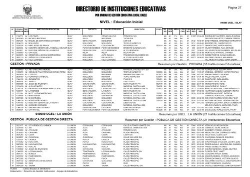 direcciÃ³n de gestiÃ³n institucional equipo estadÃ­stica - Gerencia ...