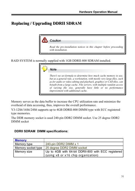 Yotta 3 E Series SAS/SATA RAID Subsystem Hardware ... - Axus