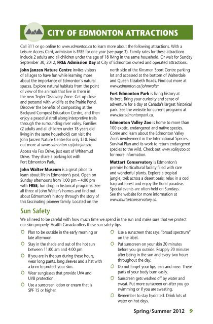 Priceless Fun Guide - Summer 2012 - City of Edmonton