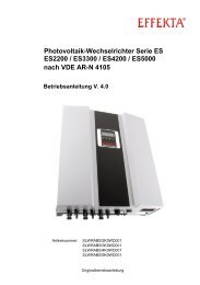 Photovoltaik-Wechselrichter Serie ES ES2200 / ES3300 ... - Effekta