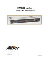 MPM-100 Monitor Product Description Guide - Alber