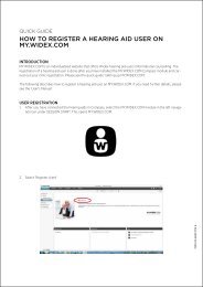 How to register a Hearing aid user on MY.wideX.CoM