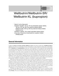 Wellbutrin/Wellbutrin-SR/ Wellbutrin-XL (bupropion)