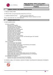 MSDS (MATERIAL SAFETY DATA SHEET) PRODUCT - LG MMA