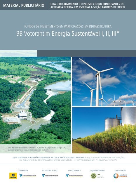 BB Votorantim Energia SustentÃ¡vel I, II, III* - Banco Votorantim