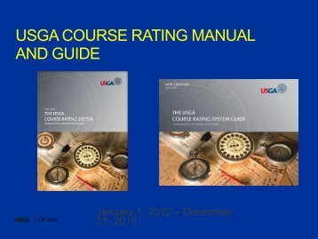 USGA COURSE RATING MANUAL AND GUIDE - Golf.se