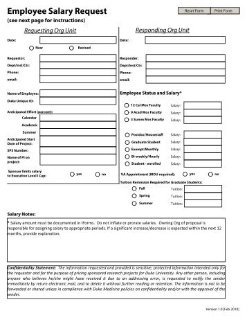 Employee Information Form - Office of Research Support - Duke ...