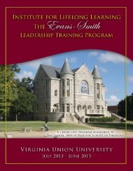 Program Brochure - Virginia Union University