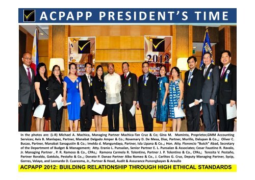 ACPAPP PRESIDENT'S TIME