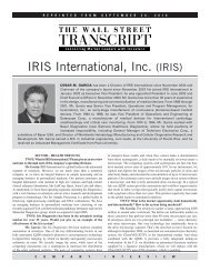 IRIS International, Inc. (IRIS)