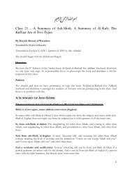 Class 21 â A Summary of Ash-Shirk, A Summary of ... - Abdurrahman