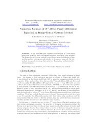 Numerical Solution of N -Order Fuzzy Differential Equation by ... - ijmes