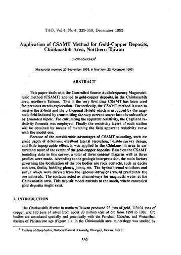 Application of CSAMT Method for Gold-Copper Deposits ...